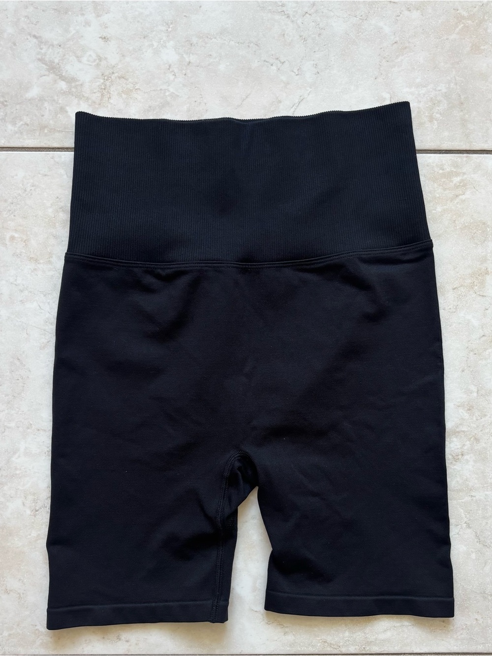 Pink Victoria’s Secret Black High-Waist Bike Shorts